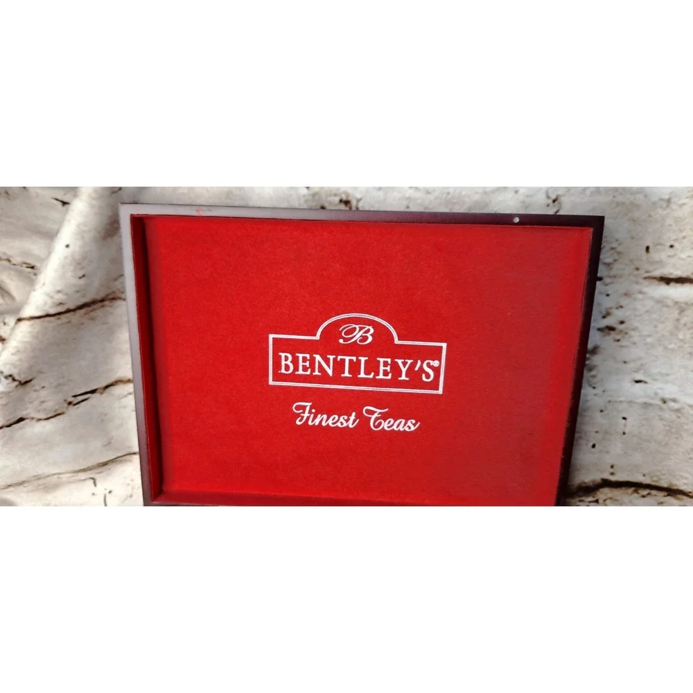 Lovely & Exquisite Cherry wood box for Bentley's Finest Tea‎ removable dividers